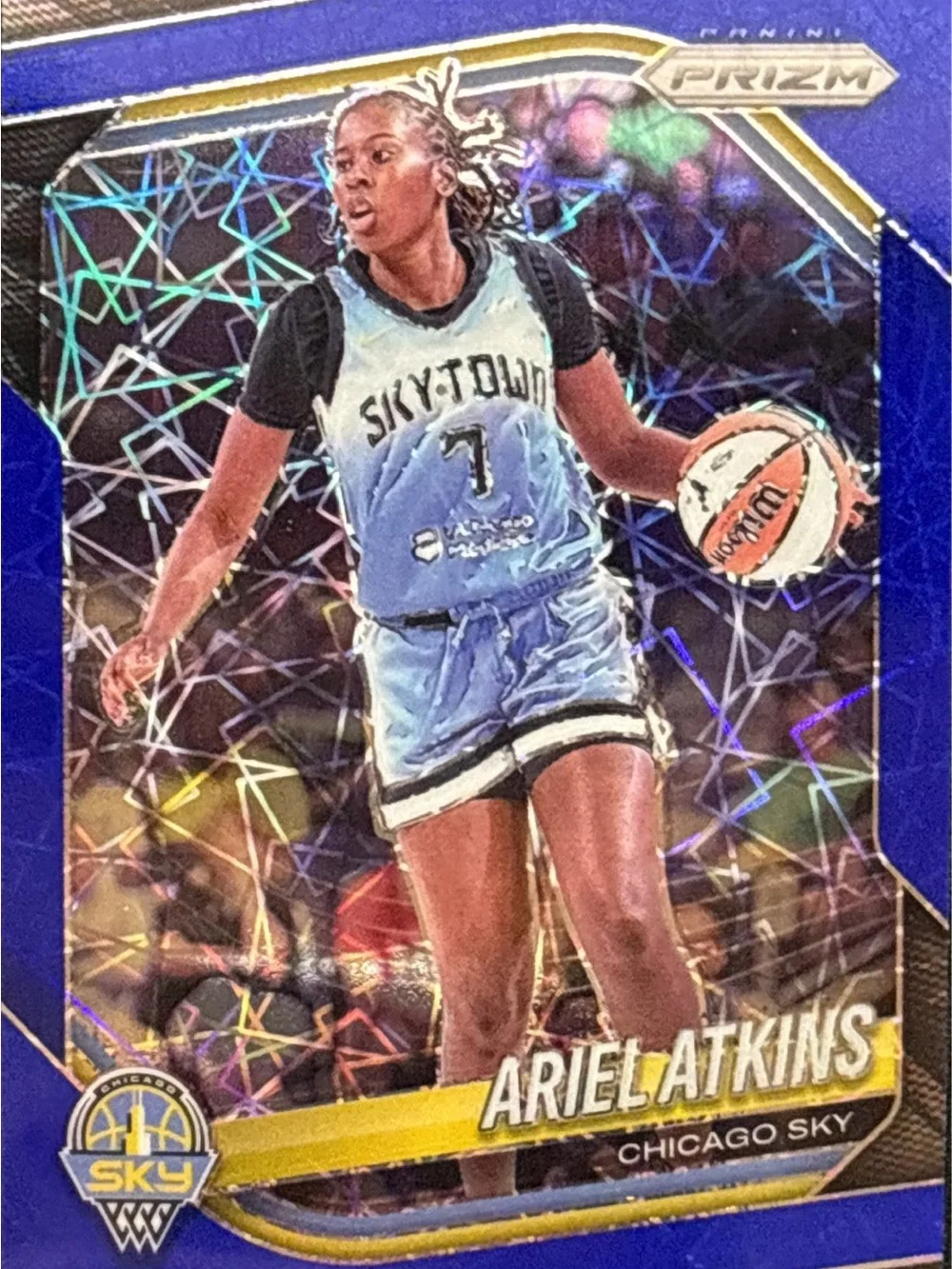 Panini Prizm Ariel Atkins Blue Refractor Basketball Trading Card